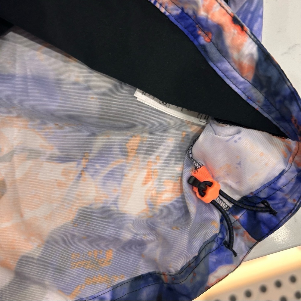 Adidas Jacket Womens Floral Tye Die Windbreaker Pullover 1/2 Zip Hooded Small - Picture 6 of 9